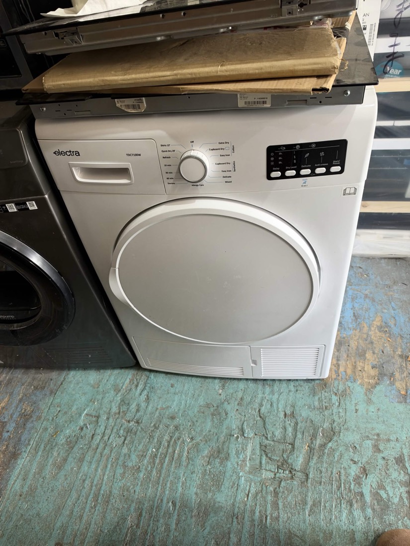 An Electra condenser dryer, an example of the brand and condition we typically carry